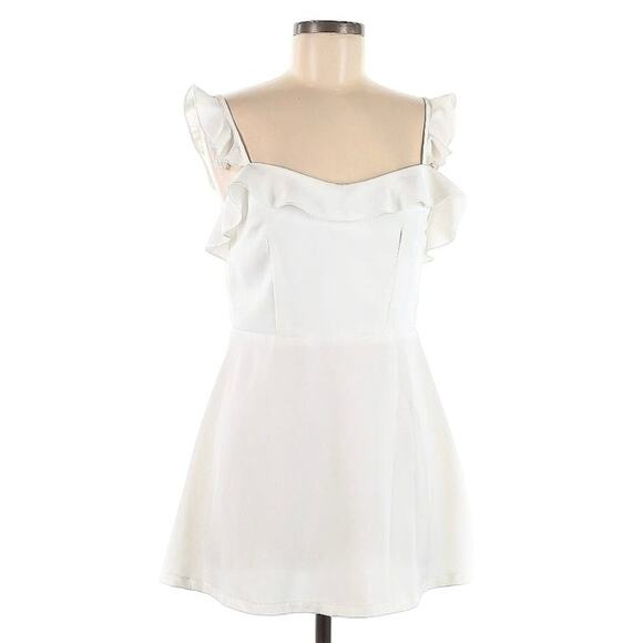 Revolve - Superdown Peyton Ruffle Cami Dress - White - Size Medium - Picture 4 of 5